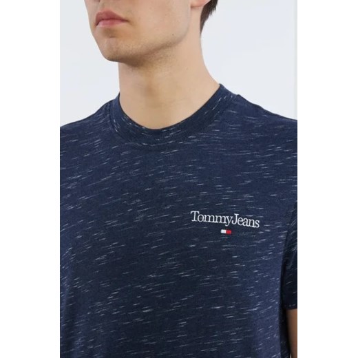 T-shirt męski Tommy Jeans z krótkimi rękawami granatowy casualowy