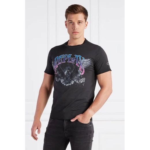 Replay T-shirt | Regular Fit Replay XXL promocyjna cena Gomez Fashion Store
