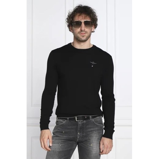 Aeronautica Militare Wełniany sweter | Regular Fit ze sklepu Gomez Fashion Store w kategorii Swetry męskie - zdjęcie 172797002
