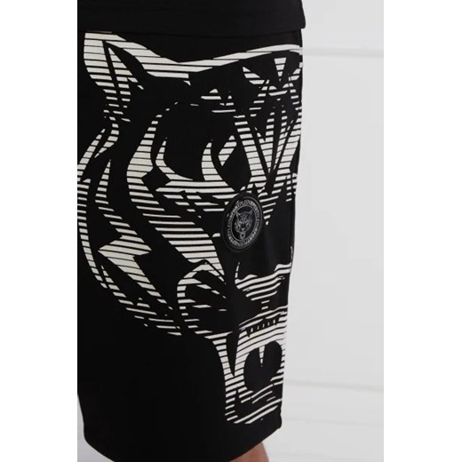 Plein Sport Szorty Tiger Line | Regular Fit Plein Sport L wyprzedaż Gomez Fashion Store