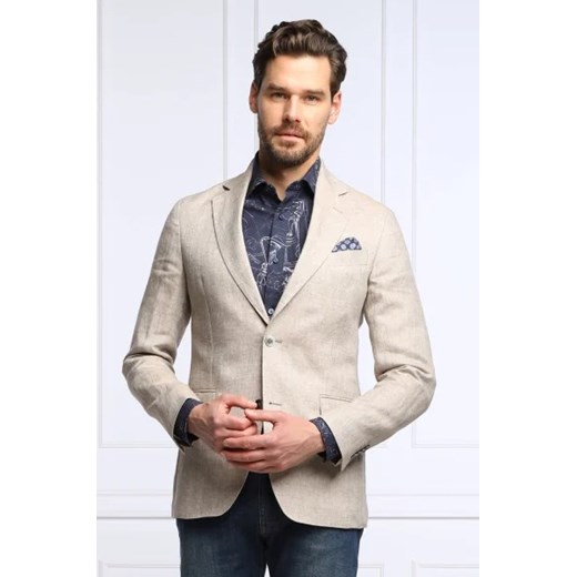 Oscar Jacobson Lniana marynarka Egel | Slim Fit ze sklepu Gomez Fashion Store w kategorii Marynarki męskie - zdjęcie 172799314