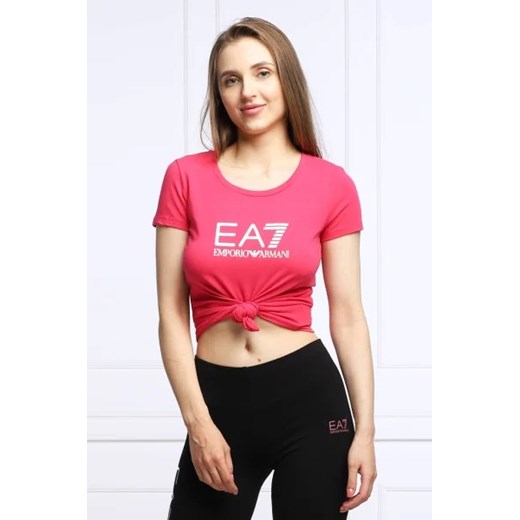 EA7 T-shirt | Slim Fit ze sklepu Gomez Fashion Store w kategorii Bluzki damskie - zdjęcie 172799780