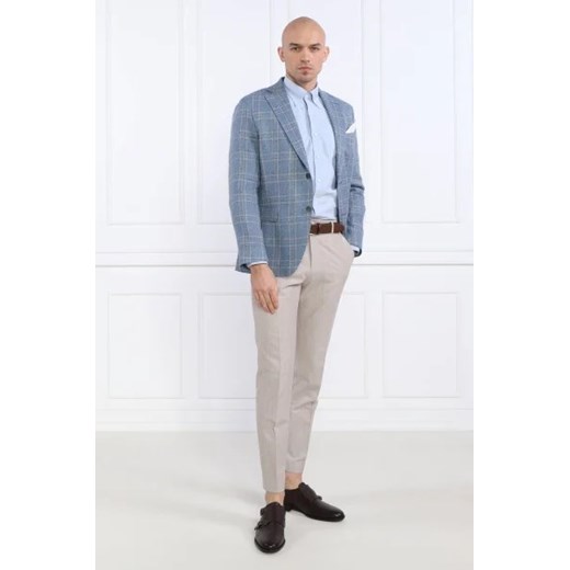 Oscar Jacobson Lniana marynarka Fogerty Blazer | Slim Fit | z dodatkiem jedwabiu Oscar Jacobson 54 wyprzedaż Gomez Fashion Store