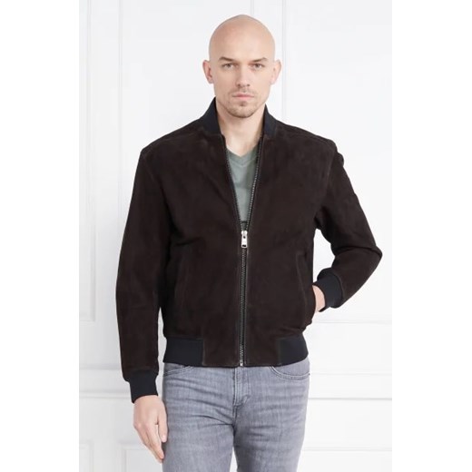 BOSS ORANGE Skórzana kurtka bomber Jamaro | Regular Fit ze sklepu Gomez Fashion Store w kategorii Kurtki męskie - zdjęcie 172801413