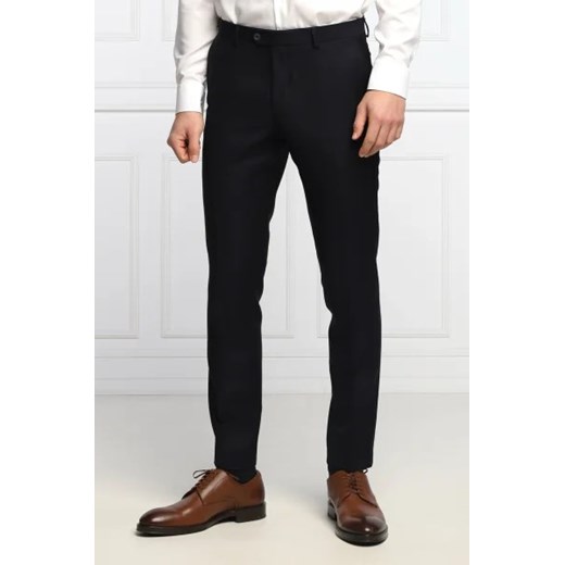 Oscar Jacobson Wełniane spodnie Denz | Slim Fit ze sklepu Gomez Fashion Store w kategorii Spodnie męskie - zdjęcie 172802312