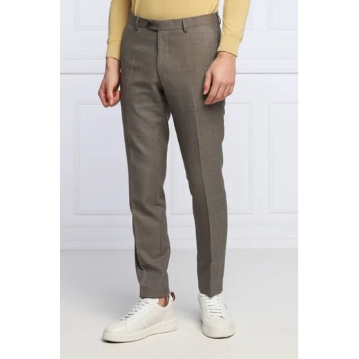 Oscar Jacobson Wełniane spodnie Denz | Slim Fit ze sklepu Gomez Fashion Store w kategorii Spodnie męskie - zdjęcie 172802994