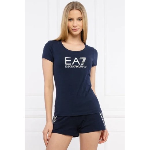 EA7 T-shirt | Slim Fit ze sklepu Gomez Fashion Store w kategorii Bluzki damskie - zdjęcie 172803254