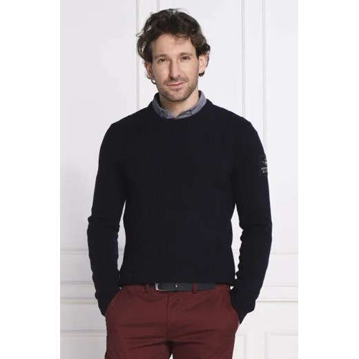 Aeronautica Militare Wełniany sweter | Slim Fit ze sklepu Gomez Fashion Store w kategorii Swetry męskie - zdjęcie 172808481