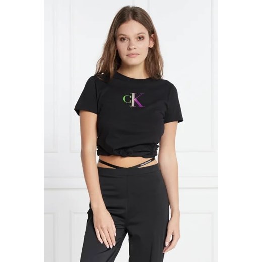 CALVIN KLEIN JEANS T-shirt | Straight fit ze sklepu Gomez Fashion Store w kategorii Bluzki damskie - zdjęcie 172809014