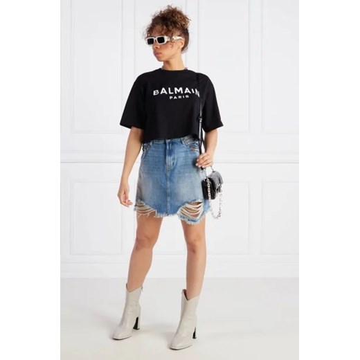 Balmain T-shirt CROPPED | Regular Fit S Gomez Fashion Store promocja