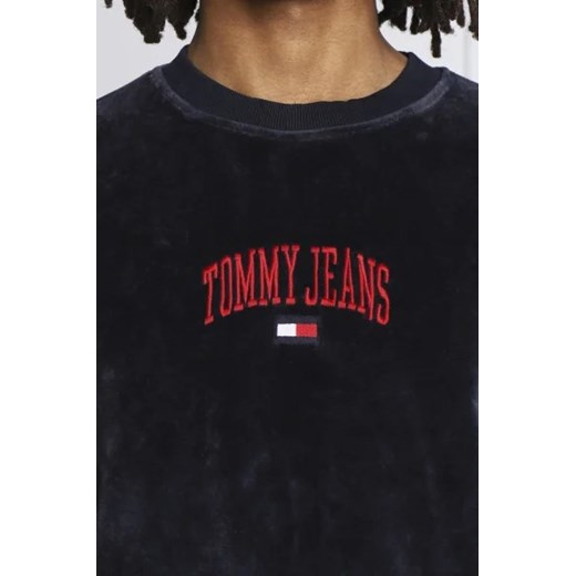 Tommy Jeans Bluza Collegiate Velour Regular Fit Tommy Jeans L wyprzedaż Gomez Fashion Store