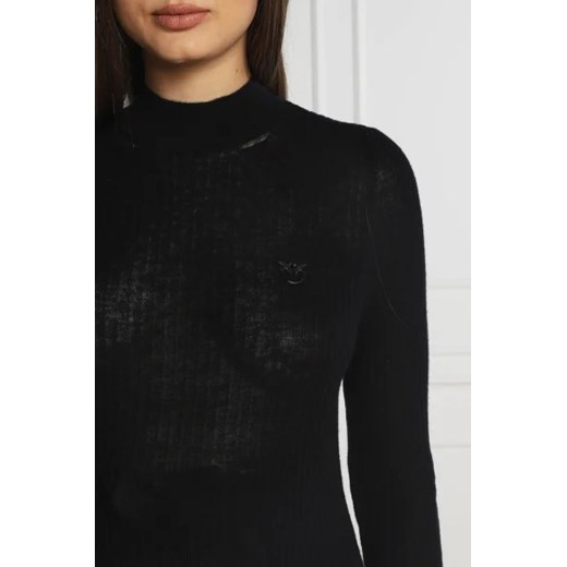 Pinko Wełniany sweter NEGRONI LUPETTO | Slim Fit | z dodatkiem kaszmiru Pinko XS Gomez Fashion Store wyprzedaż