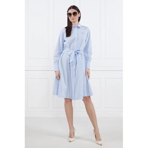 Karl Lagerfeld Sukienka Striped shirt dress with logo embroidery ze sklepu Gomez Fashion Store w kategorii Sukienki - zdjęcie 172816484