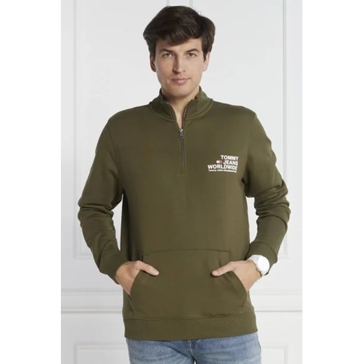 Tommy Jeans Bluza ENTRY GRAPHIC HALF-ZIP | Regular Fit ze sklepu Gomez Fashion Store w kategorii Bluzy męskie - zdjęcie 172816523