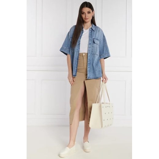 DONDUP - made in Italy Jeansowa koszula | Oversize fit Dondup - Made In Italy 36 promocyjna cena Gomez Fashion Store