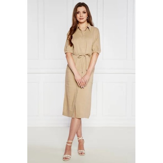 Marc Cain Lniana sukienka z paskiem ze sklepu Gomez Fashion Store w kategorii Sukienki - zdjęcie 172817344