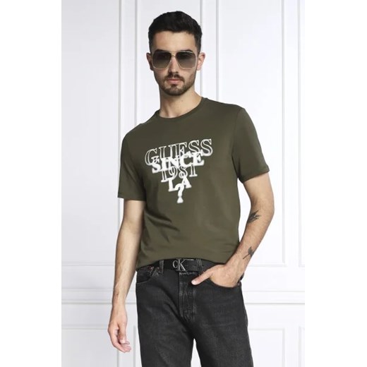 GUESS T-shirt BLURRY | Slim Fit ze sklepu Gomez Fashion Store w kategorii T-shirty męskie - zdjęcie 172817951