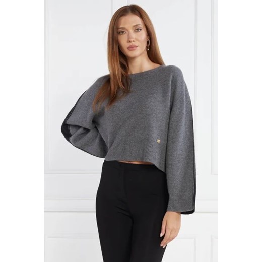 Pinko Wełniany sweter | Cropped Fit | z dodatkiem kaszmiru ze sklepu Gomez Fashion Store w kategorii Swetry damskie - zdjęcie 172821344