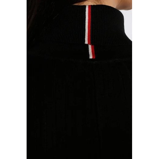 Tommy Hilfiger Sukienka RIB ROLL-NK | z dodatkiem jedwabiu Tommy Hilfiger S Gomez Fashion Store okazja