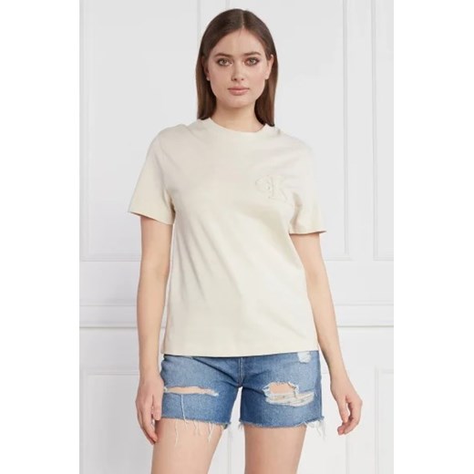 CALVIN KLEIN JEANS T-shirt CHENILLE | Regular Fit ze sklepu Gomez Fashion Store w kategorii Bluzki damskie - zdjęcie 172827852