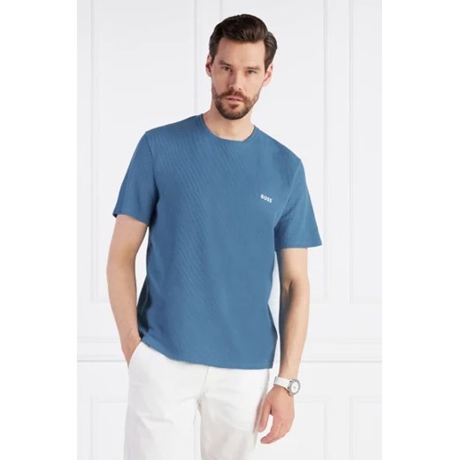 T-shirt męski niebieski BOSS HUGO 
