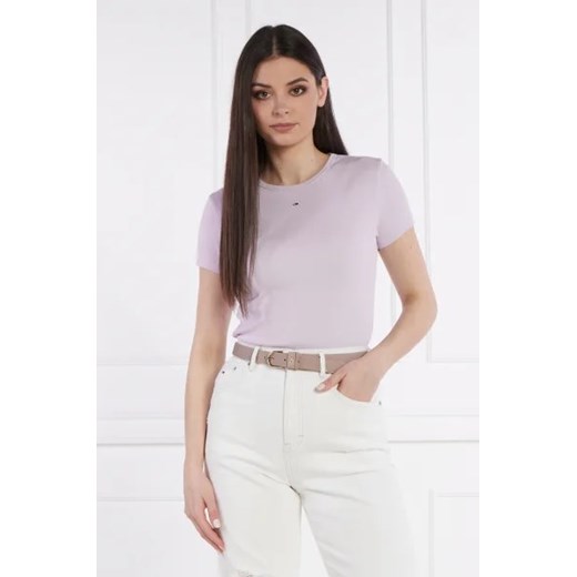 Tommy Jeans T-shirt TJW SLIM ESSENTIAL RIB SS EXT | Slim Fit Tommy Jeans S okazja Gomez Fashion Store