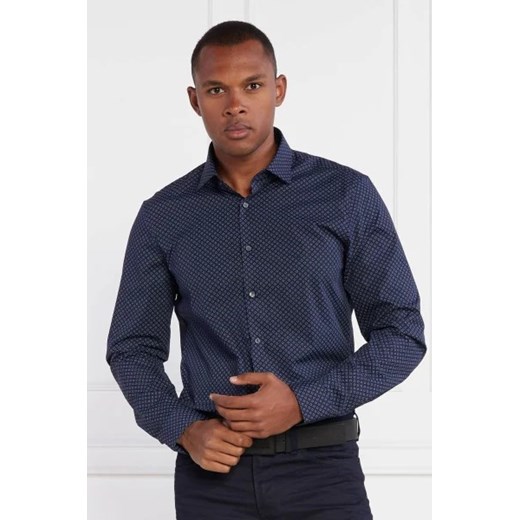 Calvin Klein Koszula POPLIN SQUARE PRINT | Slim Fit ze sklepu Gomez Fashion Store w kategorii Koszule męskie - zdjęcie 172832951