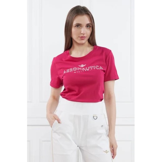 Aeronautica Militare T-shirt | Regular Fit ze sklepu Gomez Fashion Store w kategorii Bluzki damskie - zdjęcie 172833291