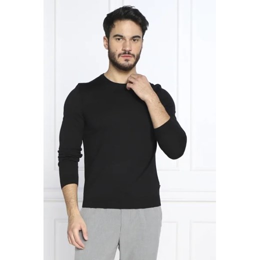 BOSS BLACK Wełniany sweter Leno-P | Slim Fit ze sklepu Gomez Fashion Store w kategorii Swetry męskie - zdjęcie 172833702