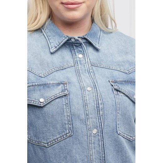 Persona by Marina Rinaldi Koszula FARRO Plus size | Regular Fit | denim Persona By Marina Rinaldi 44 wyprzedaż Gomez Fashion Store