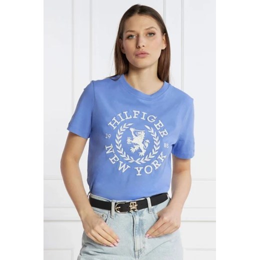Tommy Hilfiger T-shirt REG CREST C-NK TEE SS | Regular Fit ze sklepu Gomez Fashion Store w kategorii Bluzki damskie - zdjęcie 172834692