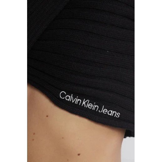 Calvin Klein Jeans Golf WRAP | Slim Fit | z dodatkiem wełny M okazyjna cena Gomez Fashion Store