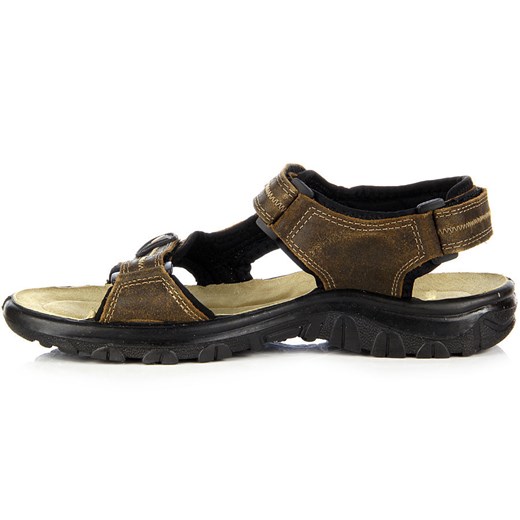 MARCO TOZZI 18400-24 skórzane brązowe sandały męskie lekkie komfortowe butyraj-pl  naturalne