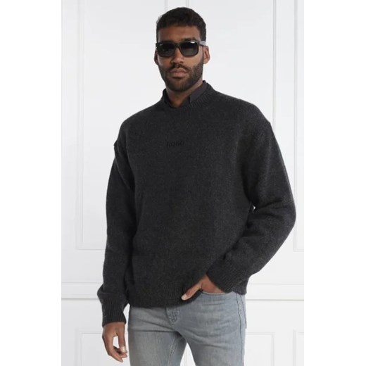 HUGO Sweter | Oversize fit | z dodatkiem wełny ze sklepu Gomez Fashion Store w kategorii Swetry męskie - zdjęcie 172834942
