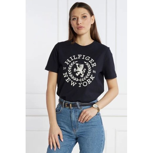 Tommy Hilfiger T-shirt REG CREST C-NK TEE SS | Regular Fit ze sklepu Gomez Fashion Store w kategorii Bluzki damskie - zdjęcie 172835422