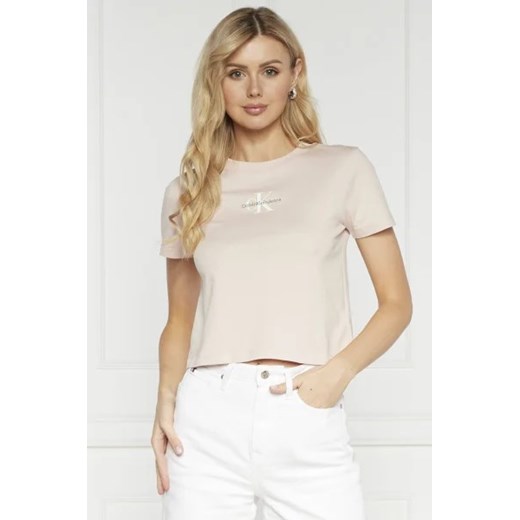 CALVIN KLEIN JEANS T-shirt | Slim Fit ze sklepu Gomez Fashion Store w kategorii Bluzki damskie - zdjęcie 172836722