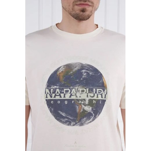 Napapijri T-shirt S-DAULE SS WHITECAP GRAY | Regular Fit Napapijri XL wyprzedaż Gomez Fashion Store