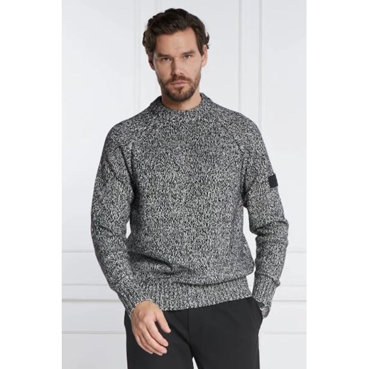 Calvin Klein Sweter BLEND CN | Regular Fit | z dodatkiem wełny ze sklepu Gomez Fashion Store w kategorii Swetry męskie - zdjęcie 172838920