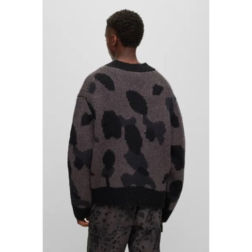 HUGO Sweter Sattiner | Oversize fit | z dodatkiem wełny L promocja Gomez Fashion Store