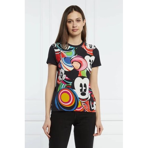 Desigual T-shirt TS_MICKEY MARBLES | Regular Fit ze sklepu Gomez Fashion Store w kategorii Bluzki damskie - zdjęcie 172840752