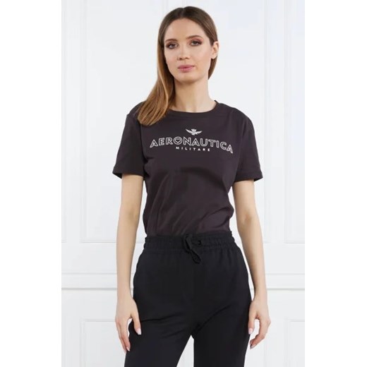 Aeronautica Militare T-shirt | Regular Fit ze sklepu Gomez Fashion Store w kategorii Bluzki damskie - zdjęcie 172842364