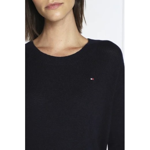Tommy Hilfiger Wełniany sweter | Relaxed fit Tommy Hilfiger XS promocja Gomez Fashion Store