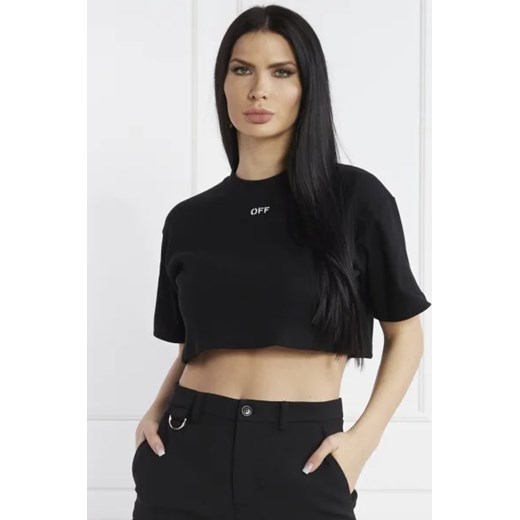 OFF-WHITE T-shirt | Cropped Fit M promocja Gomez Fashion Store
