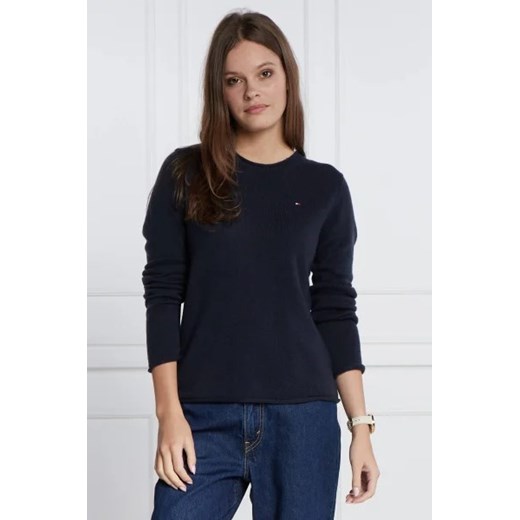 Tommy Hilfiger Wełniany sweter SOFT C-NK | Regular Fit ze sklepu Gomez Fashion Store w kategorii Swetry damskie - zdjęcie 172844054