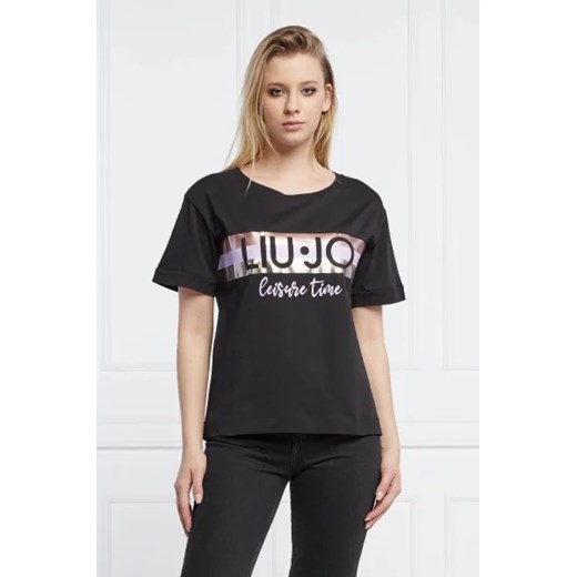 Liu Jo Rose T-shirt | Regular Fit ze sklepu Gomez Fashion Store w kategorii Bluzki damskie - zdjęcie 172844883