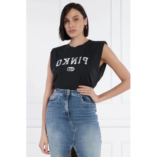 Pinko T-shirt CACAO CANOTTA | Regular Fit Pinko S Gomez Fashion Store okazyjna cena