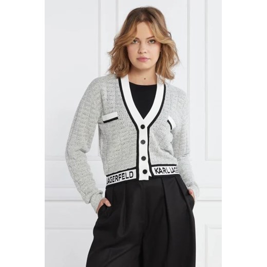 Karl Lagerfeld Kardigan boucle | Regular Fit ze sklepu Gomez Fashion Store w kategorii Swetry damskie - zdjęcie 172845511