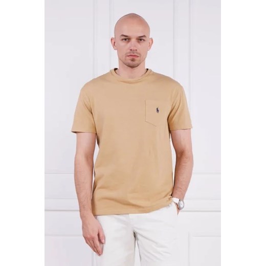 POLO RALPH LAUREN T-shirt | Regular Fit | z dodatkiem lnu ze sklepu Gomez Fashion Store w kategorii T-shirty męskie - zdjęcie 172847553