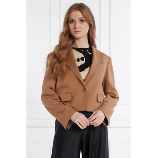 Weekend MaxMara Żakiet | Cropped Fit | z dodatkiem lnu Weekend Maxmara 42 okazyjna cena Gomez Fashion Store