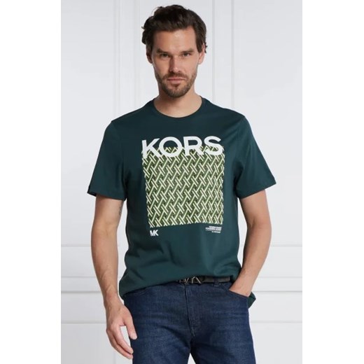 Michael Kors T-shirt LATTICE KORS TEE | Regular Fit Michael Kors XL wyprzedaż Gomez Fashion Store